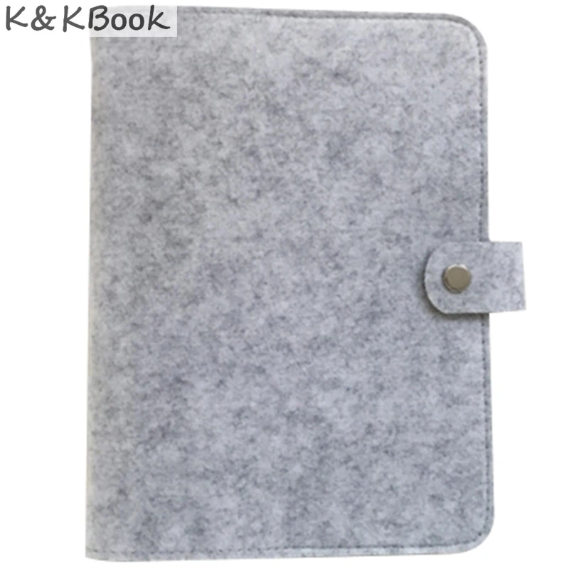 K & KBOOK войлочный блокнот на спирали дневник винтажный с 6 отверстиями