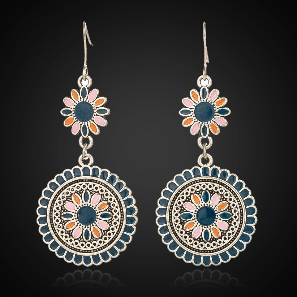 Женские винтажные серьги подвески в этническом богемном стиле свадебные