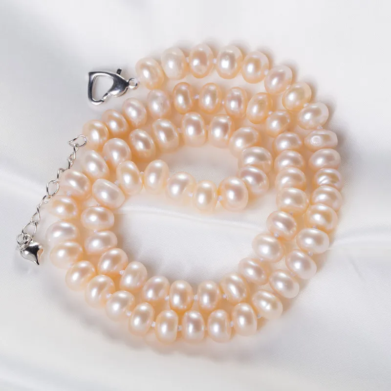 Женское Ожерелье с пресноводным жемчугом NYMPH колье чокер натуральным 9 10 мм