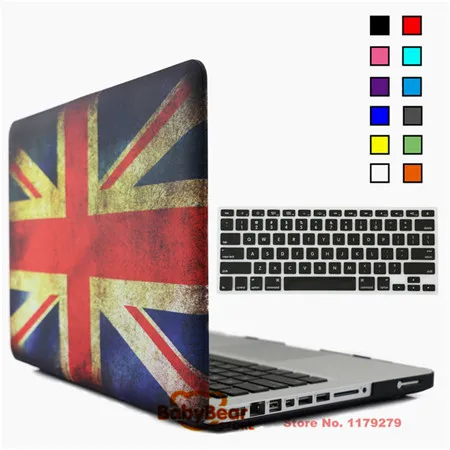 2 в 1 разноцветный Матовый Жесткий чехол и Защита клавиатуры для Mac book Pro 13 15 для Macbook Pro 13,3 15,4 A1278 A1286 - Цвет: England