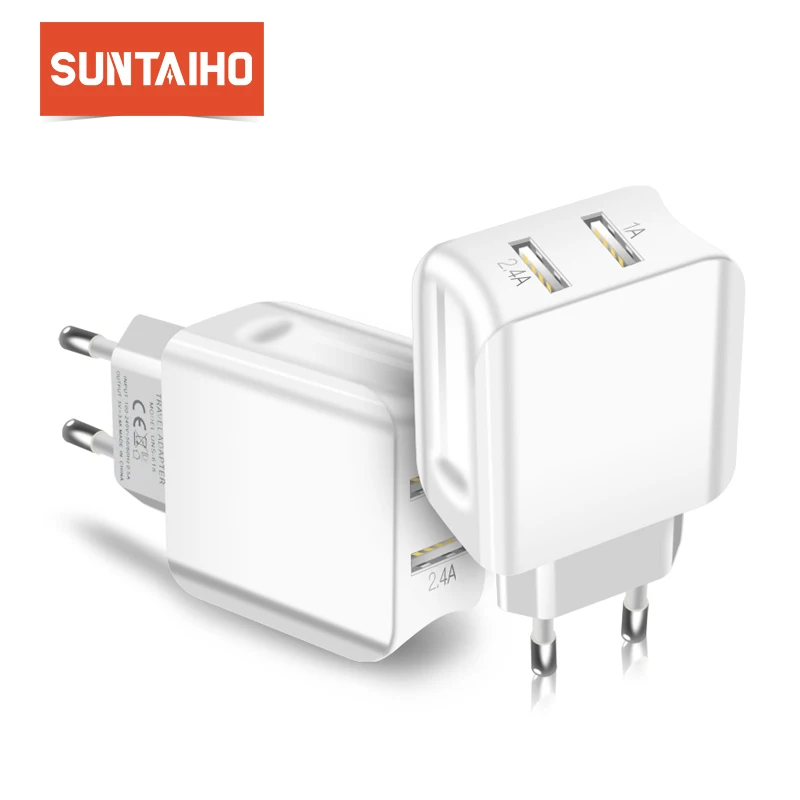 Сетевое зарядное устройство Suntaiho универсальное с двумя usb портами для