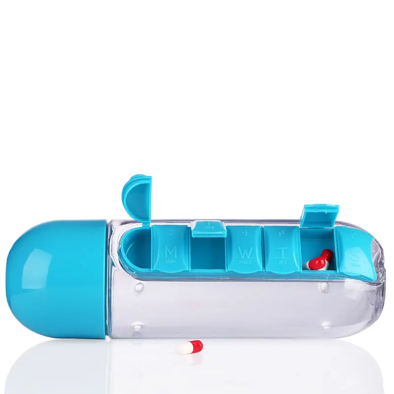 My Water Bottle Спорт комбинированный ежедневный контейнер для таблеток Органайзер