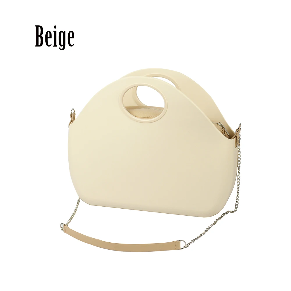 beige Новинка, TANQU, Сумка с О-образным вырезом, с водонепроницаемым внутренним карманом, длинная ручка с цепочкой, для женщин, Сумка с о-луной, Классическая Obag - Цвет: beige