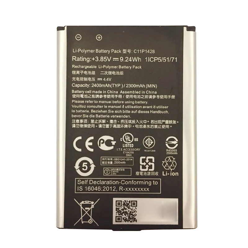 1 шт. x 2400 мАч/9.24Wh C11P1428 Сменный аккумулятор для Asus Zenfone 2 Zenfone2 Laser ZE500KL ZE500KG + код