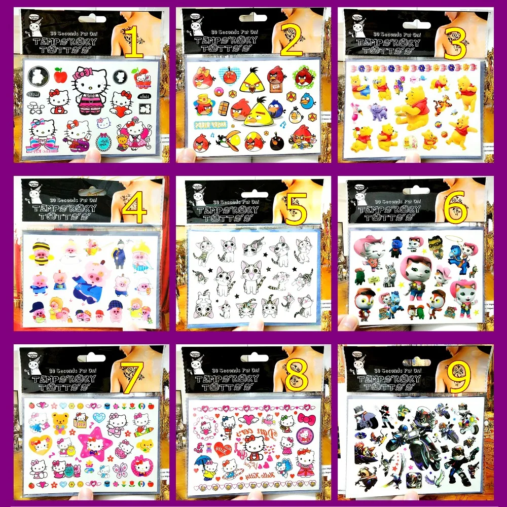 SHNAPIGN винни медовый медведь детские временные татуировки боди арт флэш наклейки