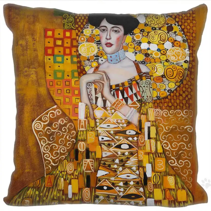 Горячая Распродажа квадратная наволочка Gustav Klimt Kiss на заказ молнии разные