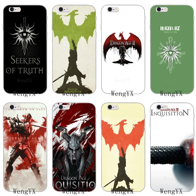 Тонкий силиконовый мягкий чехол для телефона Dragon Age инквизиция iPhone 4 4s 5 5s 5c SE 6 6s plus
