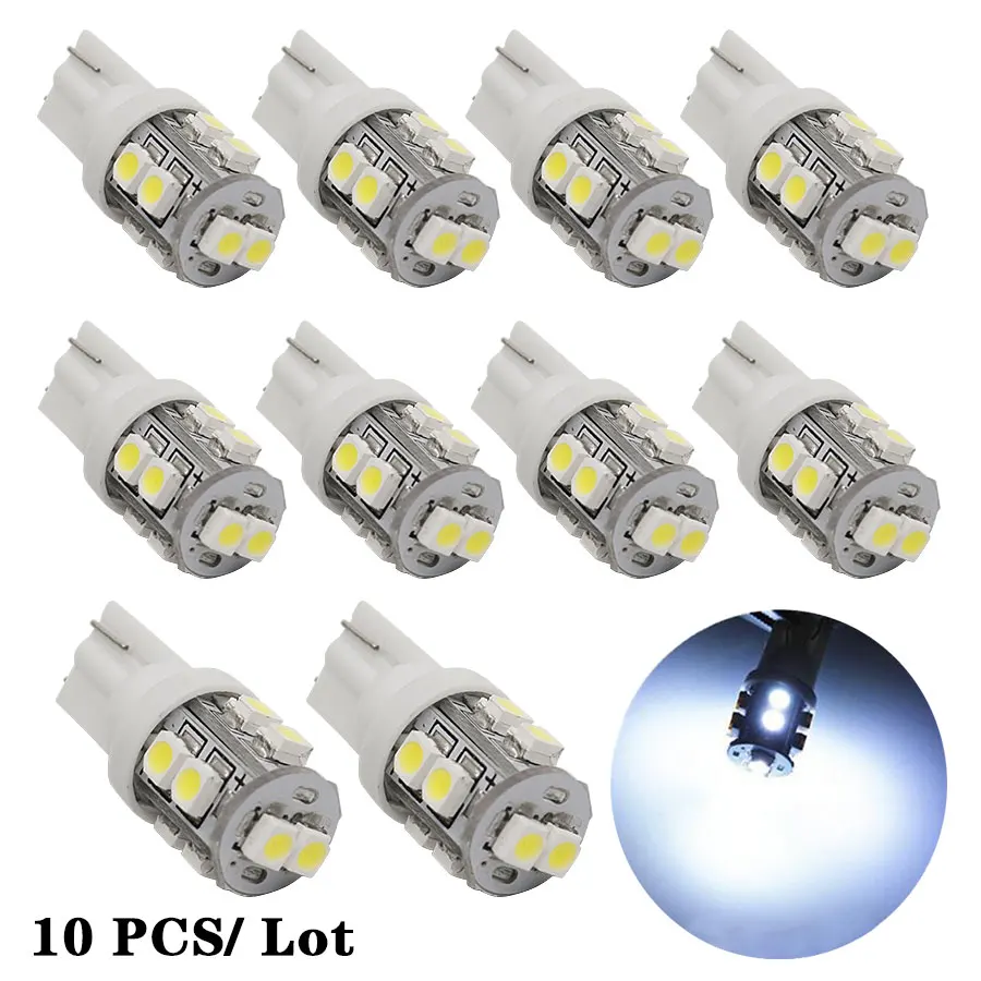 10 шт./лот T10 1210 Белый 10SMD автомобильный Грузовик интерьерный клиновидный