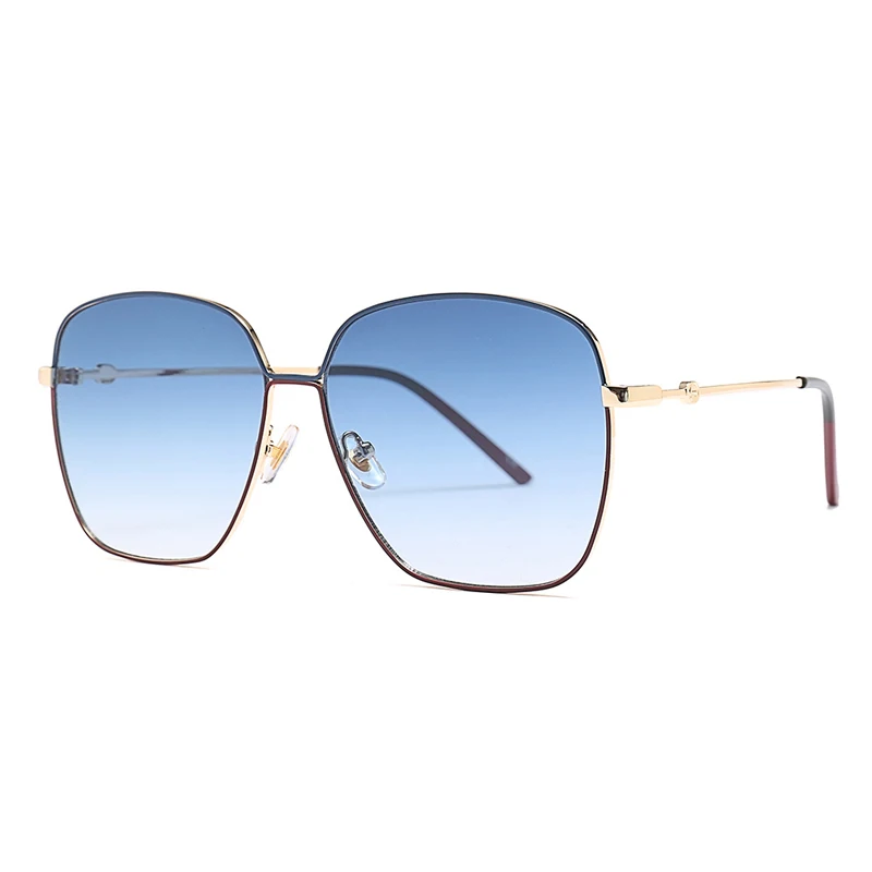 Ретро металлическая оправа солнцезащитные очки Мужские квадратные для женщин