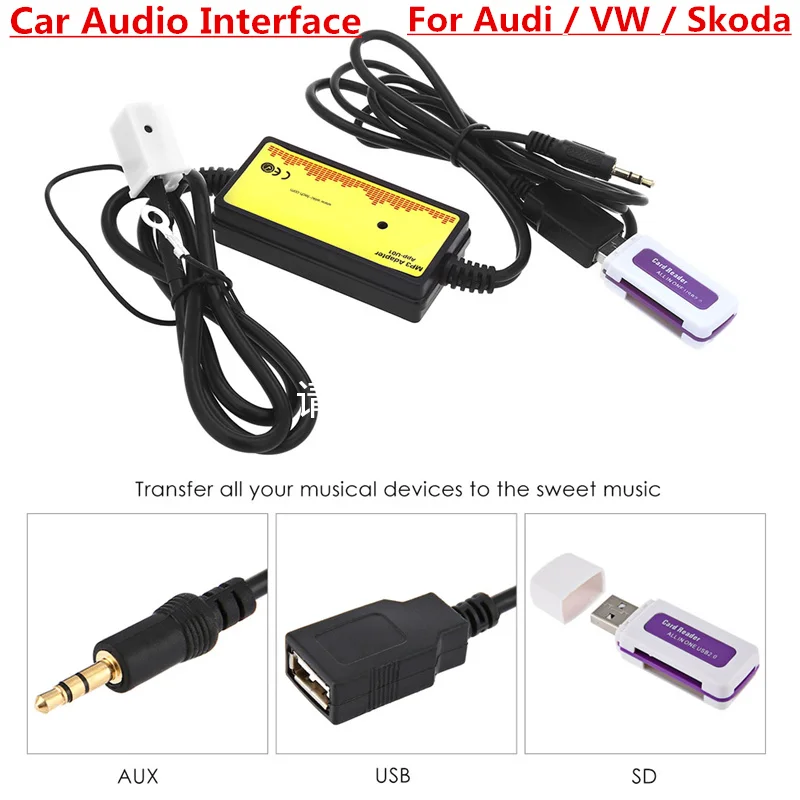Автомобильный аудио интерфейс USB/SD адаптер 12 P подключение цифровой CD чейнджер
