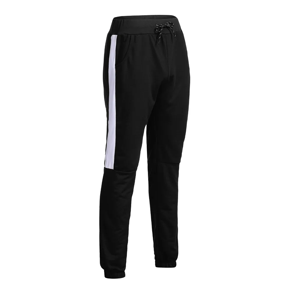 Black Pants Мужская Осенняя Лоскутная Толстовка, топы, штаны, комплекты, спортивный костюм, спортивный костюм, мужской комплект одежды, ансамбль homme, 2 предмета - Цвет: Black Pants