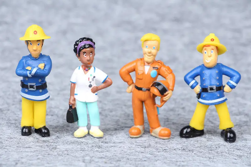 2018 Новые горячие 12 шт./компл. Пожарный Сэм фигурка игрушки Playset ПВХ Куклы для детей подарок на день