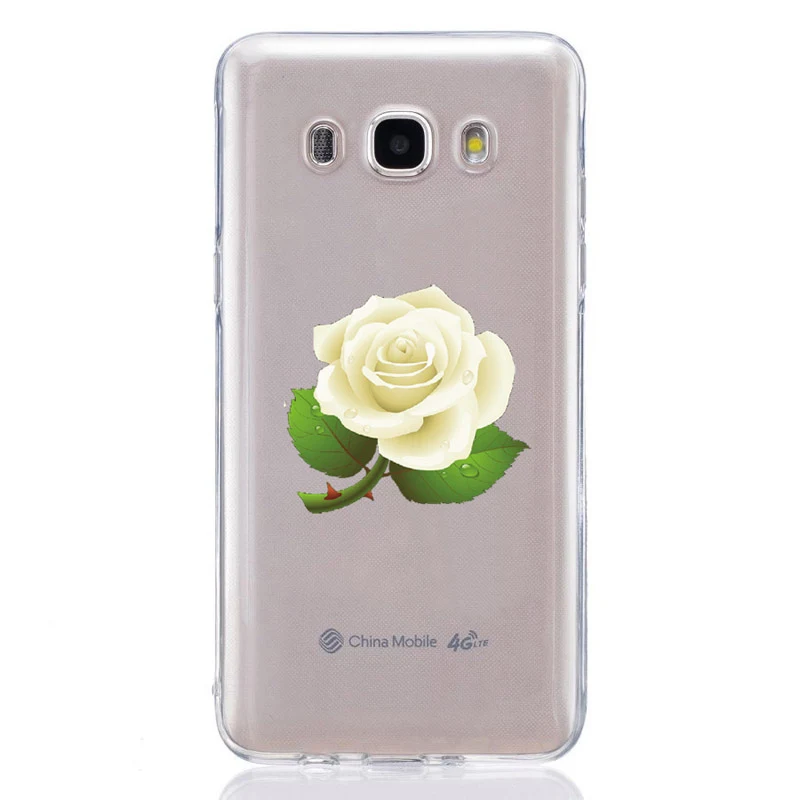 Чехол для телефона Samsung Galaxy J1 J3 J5 J7 J2 prime J120 J320 J330 J530F с красной бабочкой на белых
