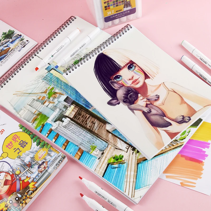 Спиральный альбом для зарисовок A3/A4 в твердом переплете рисунок записей блокнот