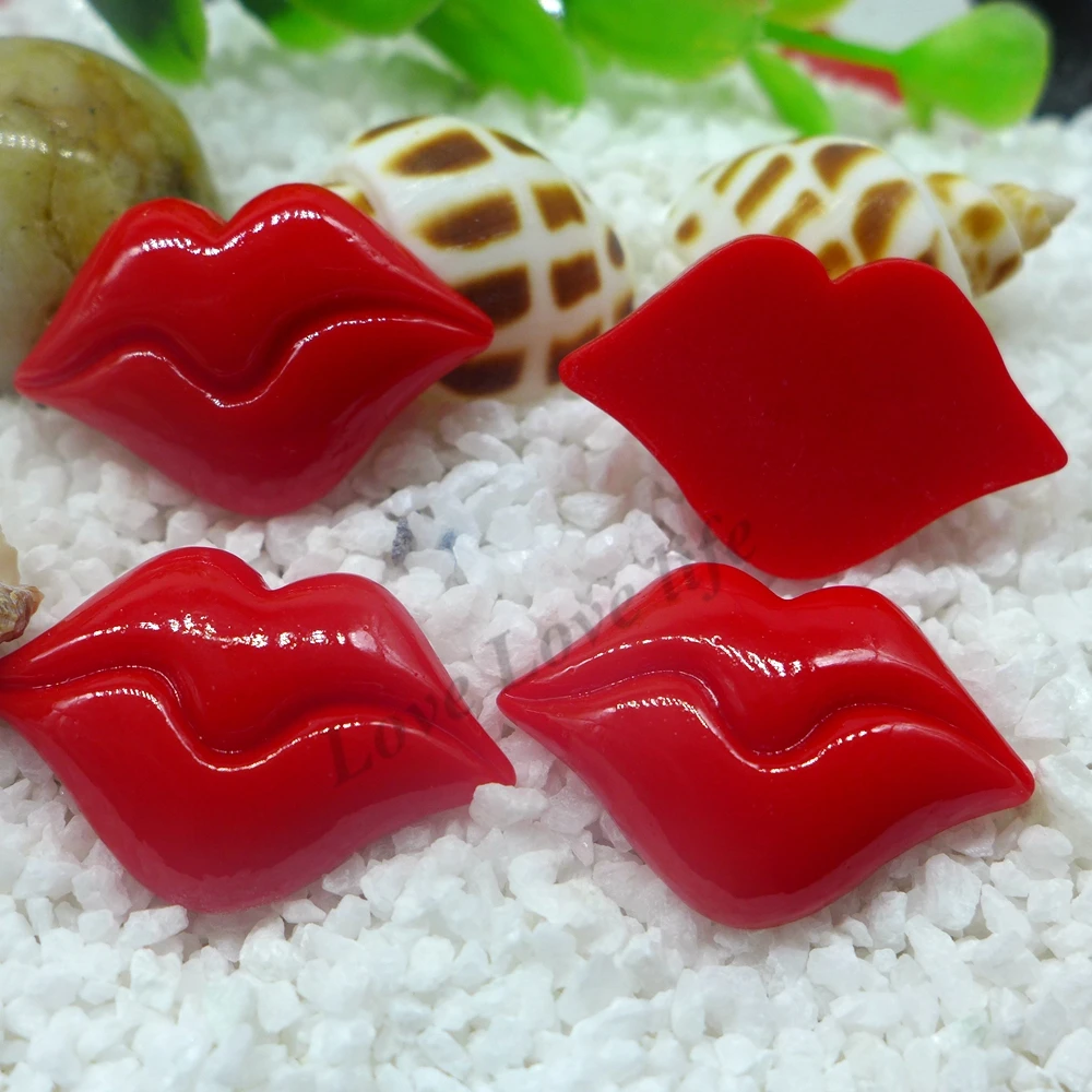 19*30 мм Каваи Губы flatback Кабошоны для украшения валентина очарование artesanatos acessórios