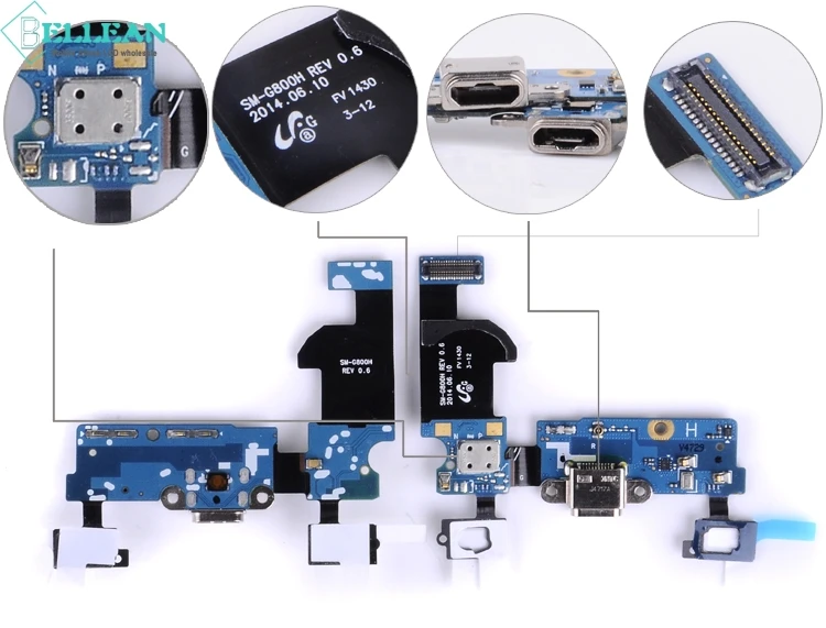1pcs Catteny For Samsung Galaxy S5Mini S5 Mini G800 G800F G800H G800T Dock Micro USB Connector Charging Port Flex Cable | Мобильные