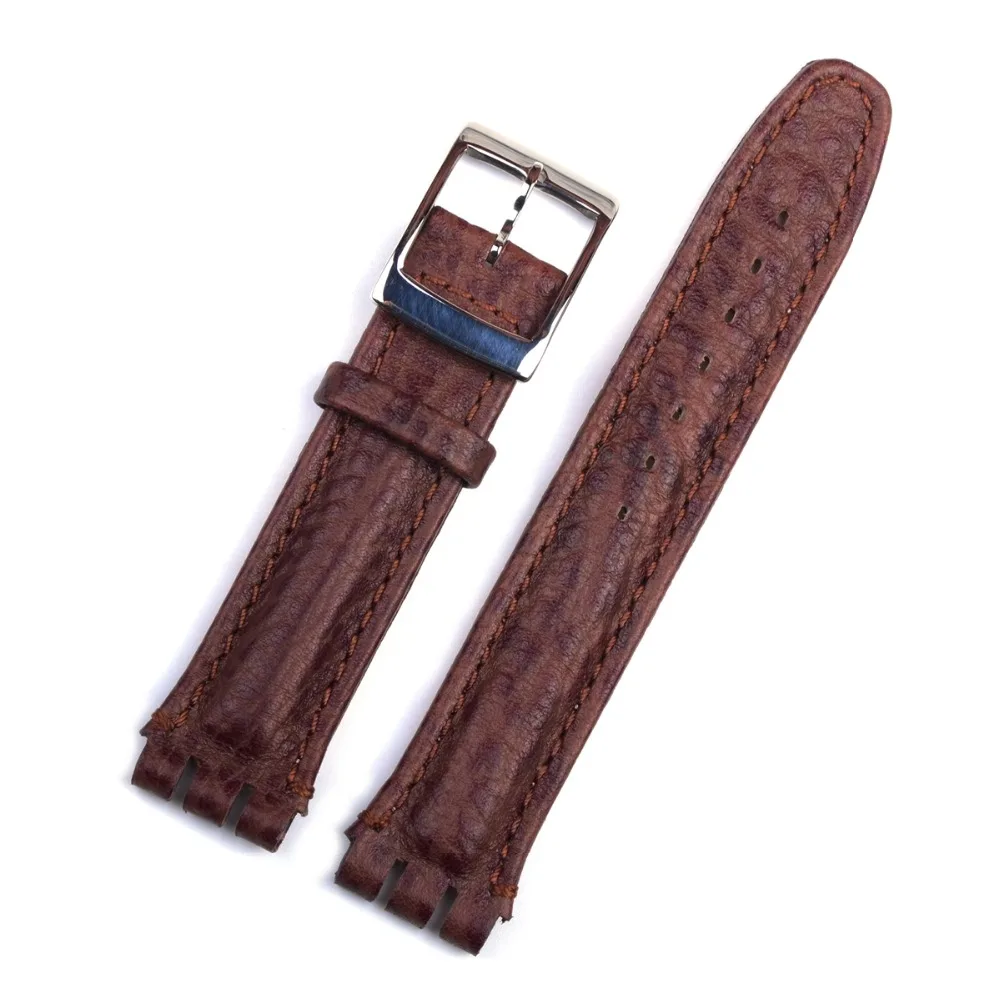 Ремешок для часов EACHE из натуральной кожи 19 мм черный и коричневый цвета|genuine leather