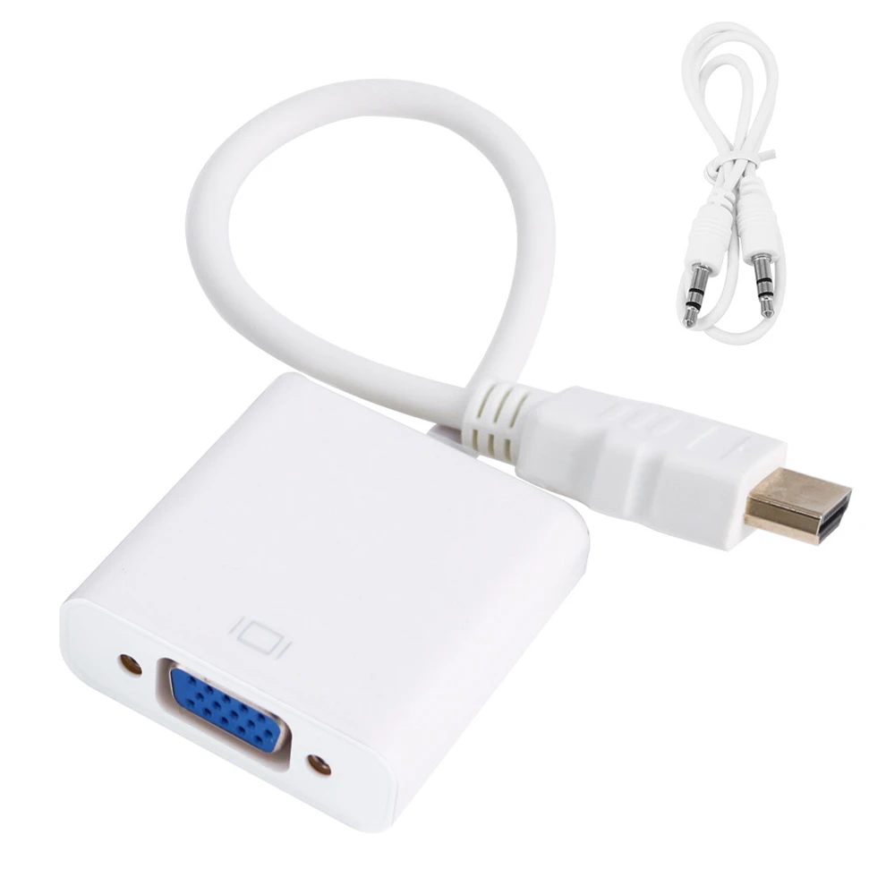 with audio no power SeenDa HDMI к VGA Кабель-адаптер 1080P папа к Famale с аудио кабелем для HD ТВ xbox PS3 PS4 ноутбук ТВ коробка - Цвет: with audio no power