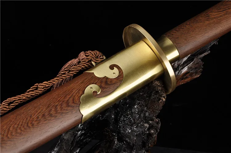 Лезвие из нержавеющей стали китайский нож Tai Ji Wu Shu меч Broadsword латунные фитинги |