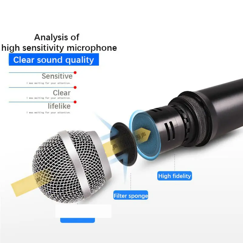 

JIY USB Wireless Microphone Professional HIFI Mixer Audio Handheld Studio Microphones For Karaoke Computer Plug And Play MIC