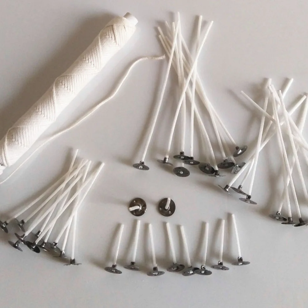

100/200Pcs Candle Wick Metal Sustainer Wick Tabs Silver For Candle Making Gift 12.5*2.5mm