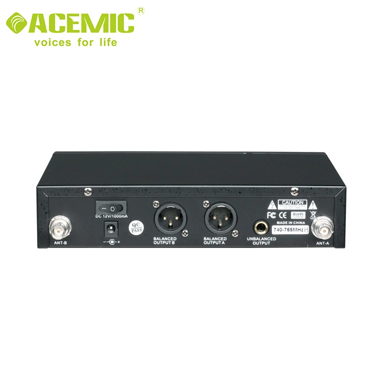 Беспроводная микрофонная система acic EX 200 UHF Pro Dual 150M 2 канала для сцены караоке