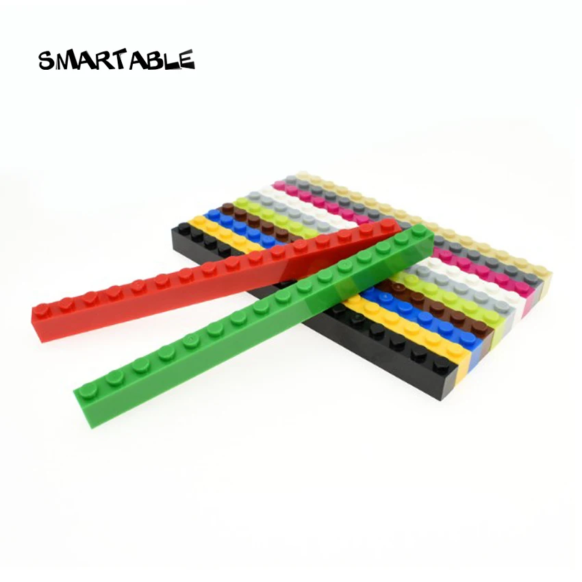 Smartable кирпич 1X16 строительные блоки части DIY игрушки для детей развивающие творческие совместимые основные бренды 2465 MOC игрушки 10 шт./лот