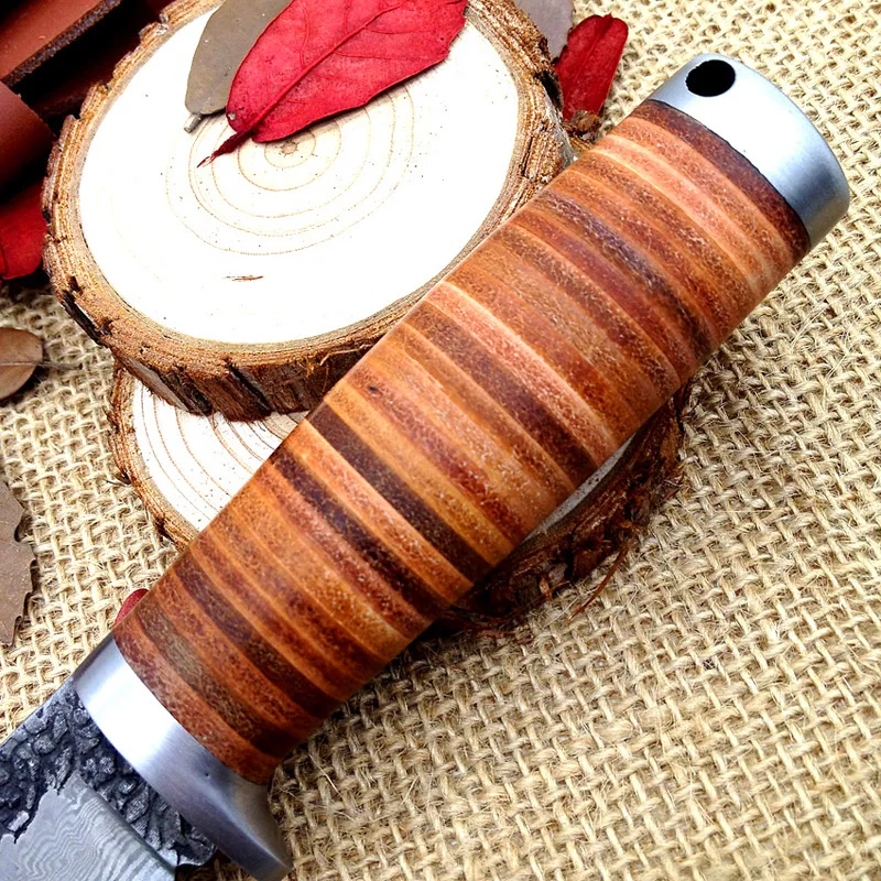 Новый охотничий нож из джунглей Ручная ковка дамасский 58HRC ножи