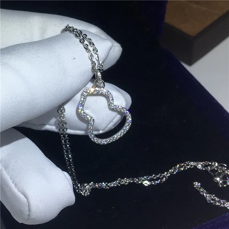 2018 Dazzling Gourd shape pendant With necklace 925 Sterling silver AAAAA zircon Cz Engagement wedding Pendants for women Gift | Украшения