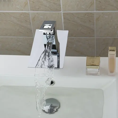 Высококачественные хромированные латунные смесители водопад для ванной комнаты