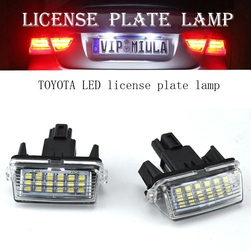 Высокая яркость 2 шт./компл. 6500K 18LED 1 44 W яркая белая лампа номерного знака для Toyota
