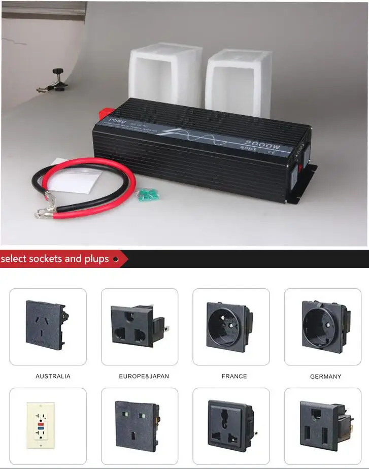 3000 Вт Солнечный инвертор пиковая 6000 Чистая Синусоидальная волна 12 В/24 В/48 В