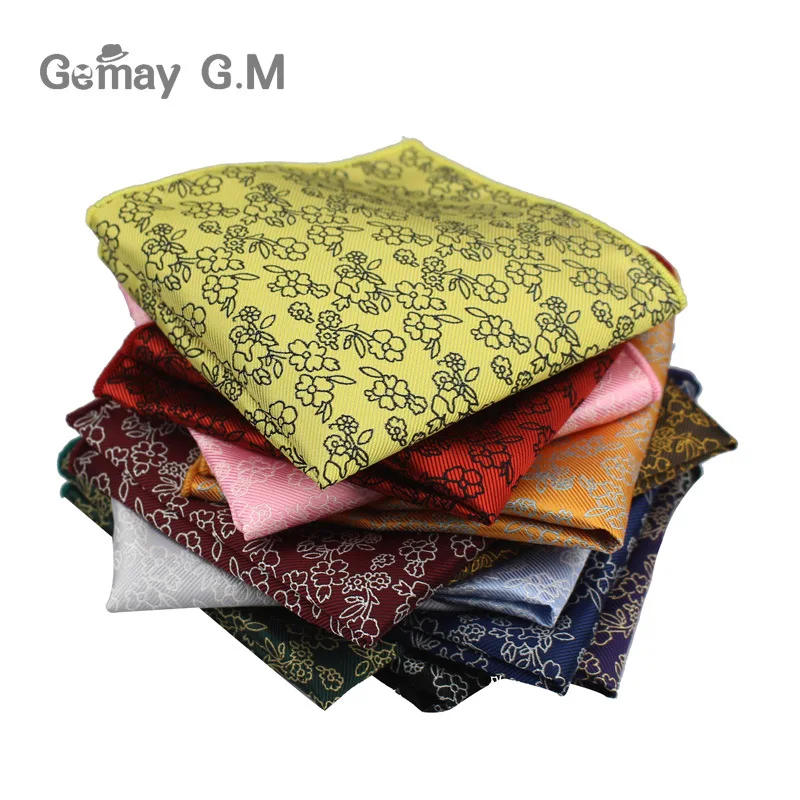 Polyester Woven Handkerchief Mens Business Suit Floral Pocket Square Hankies Classic Design Plaid Towel Hanky|design handkerchief|handkerchief