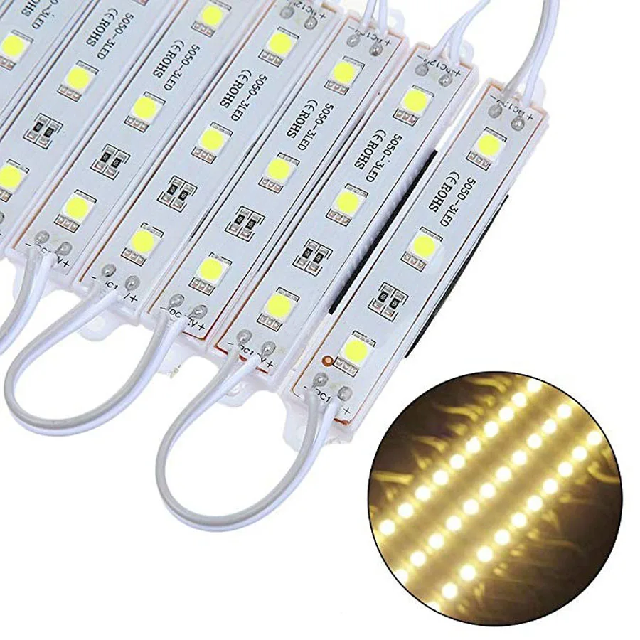 100 шт./лот вход DC12V RGB IP68 цветной водонепроницаемый светодиодный модуль SMD 5050