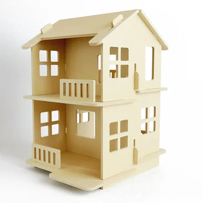 A Кукольный дом миниатюрная мебель 3D Деревянный кукольный домик DIY игрушки большой замок для детей подарки на день рождения ручной работы - Цвет: A