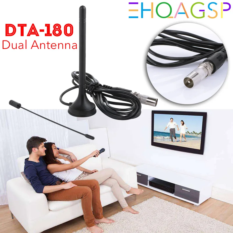 DTA180 Freview HD ТВ антенна для DVB T телевидения Портативный Indoor/Outdoor Цифровой антенны с