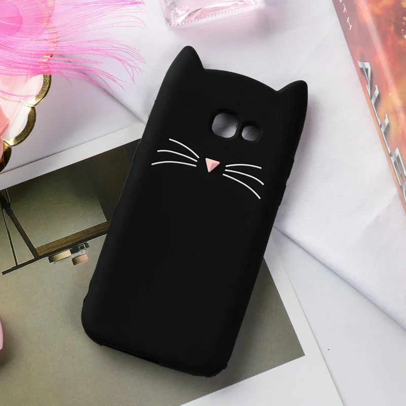 Чехол с милым котом для samsung Galaxy A7 чехол s Мягкая силиконовая Обложка с изображением на samsung A7 A9 A8 A5 S10e S10 плюс M20 чехлы