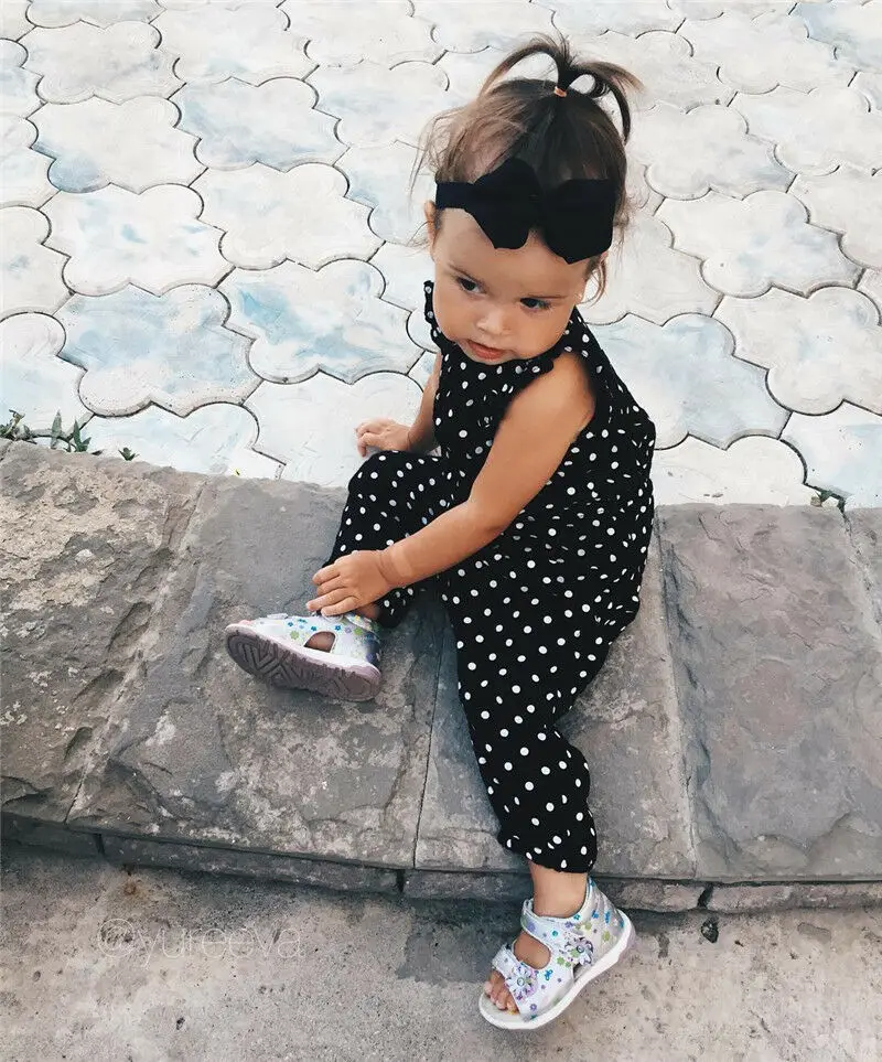

Infant Newborn Baby Girl Romper Polka Dots Romper Jumpsuit Ruffle Sleeve Romper Jumpsuit Outfit Summer Sunsuit Clothes