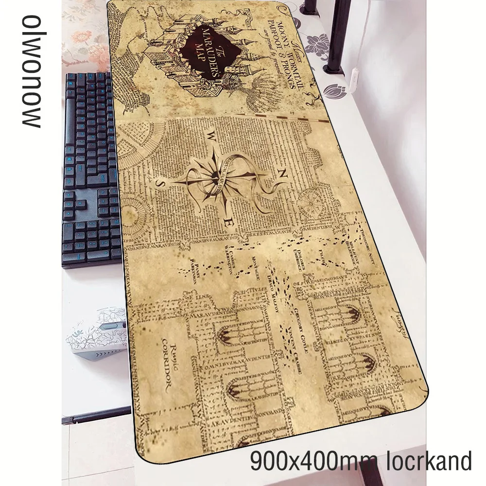 Wizarding World Map mouse pads High-end 900x400mm pad notbook computer mousepad hot sales gaming padmouse gamer mat | Компьютеры и