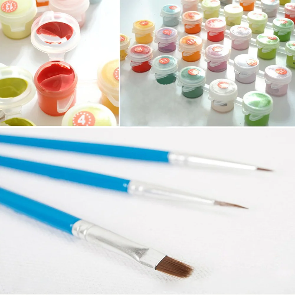 Безрамные Картины сделай сам масляная живопись по номерам краски на холсте