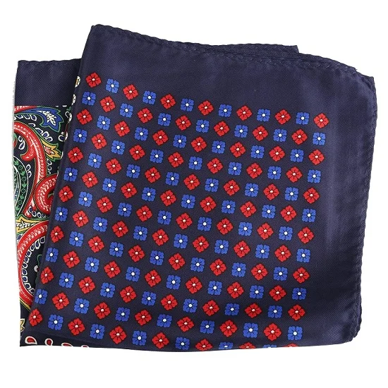PH024 Pocket Square Портной Смит Роскошные 33X33 см большой платок Пейсли Цветочный горошек карманные квадраты из микрофибры трафаретной печати мужские носовые платки - Цвет: PH024 Pocket Square