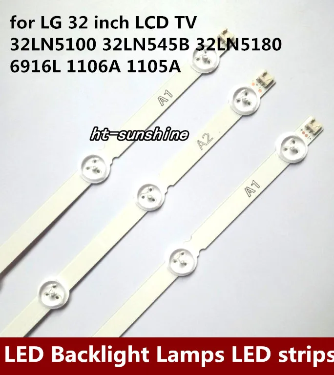 100% Новинка 30 шт. (20 * A1 7LED 10 A2 8LED) светодиодная подсветка для LG 32 &quotROW2.1 6916L-1105A 6916L-1106A