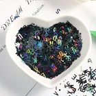 Сверхтонкие Блестки для ногтей, 4 мм, в форме букв, 10 г, блестка из ПЭТ, лак для ногтей