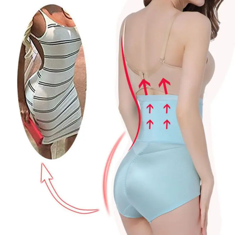 Новые Дамские Формирующие трусики с высокой талией размера плюс без следа