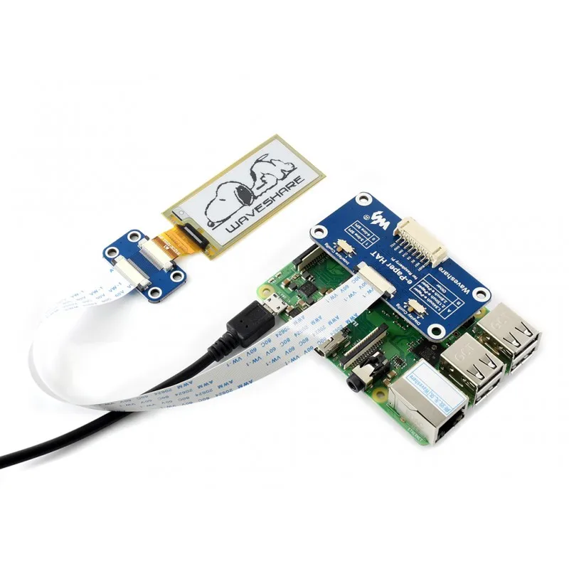 2 13 дюймовый гибкий E-Ink дисплей шляпа 212x104 для RPI черный/белый двухцветный