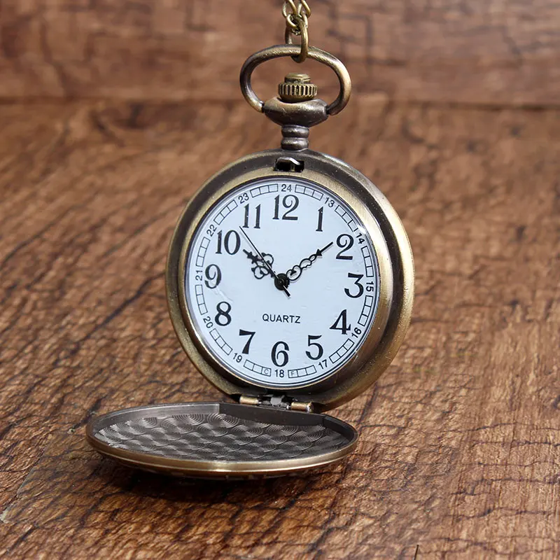 Винтажные бронзовые карманные часы с изображением лошади из американского