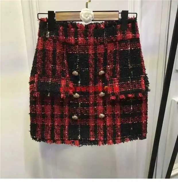 Женский блейзер в европейском стиле красный черный офисный с кисточками|ladies skirt