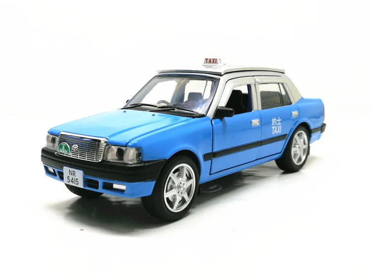 1/32 Toyota Crown HongKong такси литая машина модель такси игрушки со звуковым освещением оттяните назад для детей подарки игрушки