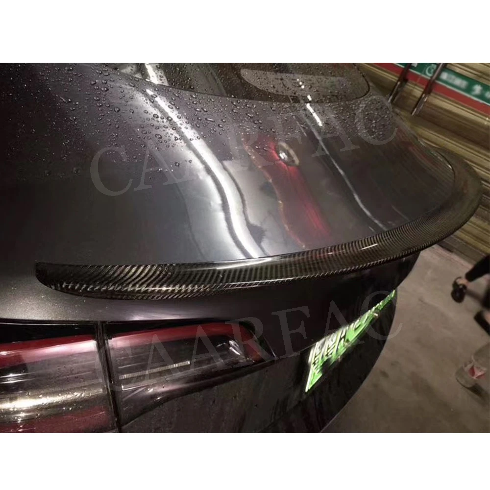 Задний спойлер из углеродного волокна крылья для Tesla Model 3 СЕДАН 4 двери 2016 2020 FRP