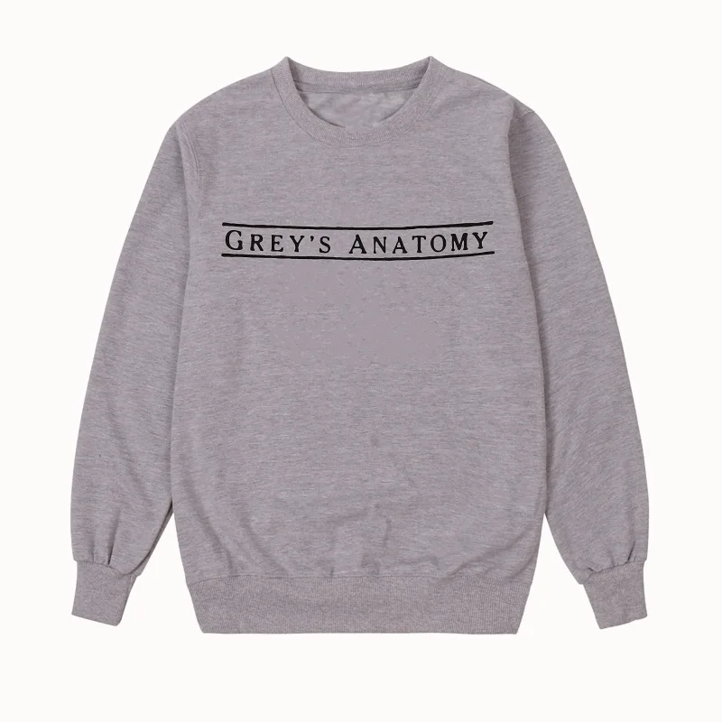 

OKOUFEN Grey's Anatomy Sweatshirt Long Sleeve Women Letter Print Pullovers Hoodies O-neck Tumblr Hipster Fashion Sweatshirts